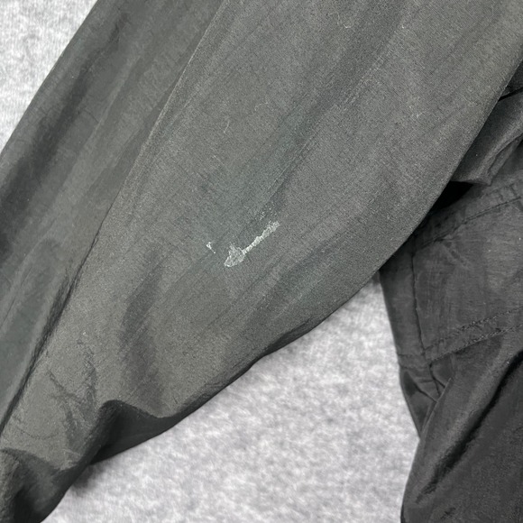 Vintage Mens Large Black Green Fleece Lined Hooded Bomber Jacket Pacific Trail - Picture 5 of 8